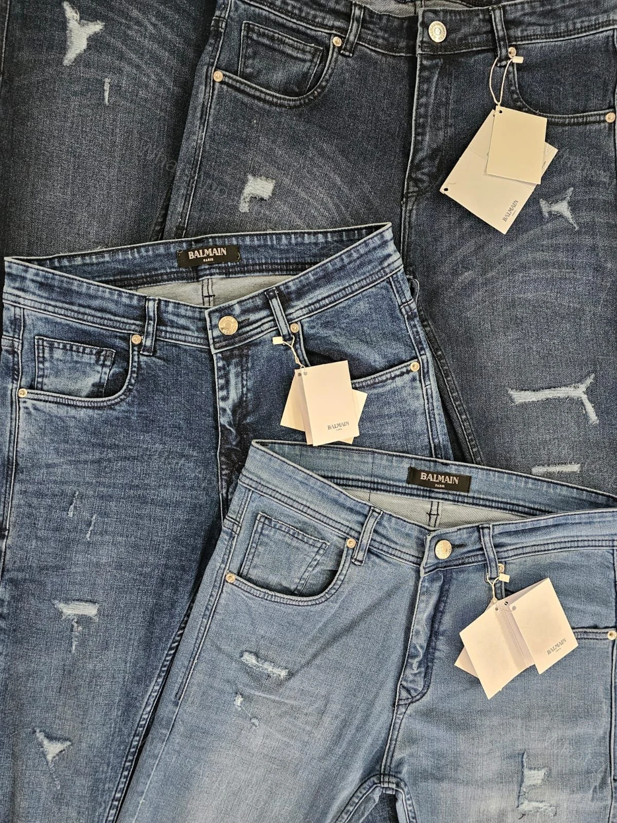 View 4 of FIRST COPY BALMAIN PARIS IMPORTED REGULAR FIT SUMMER JEANS