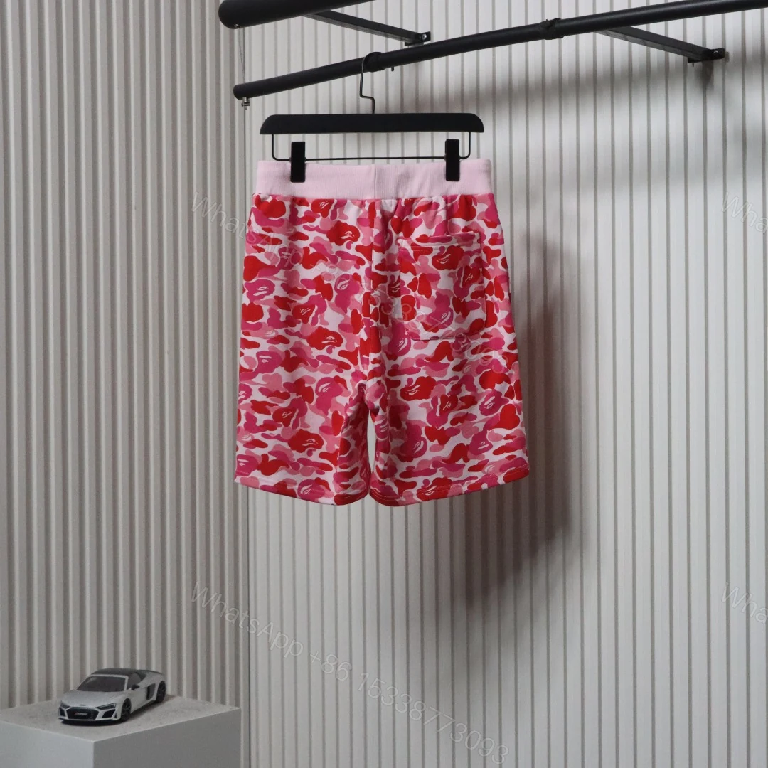 View 6 of Bape Camo Shark Shorts Pink