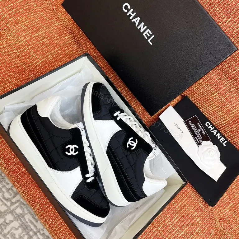 View 8 of Chanel-Inspired Quilted Knit Sneakers: Luxury Comfort
