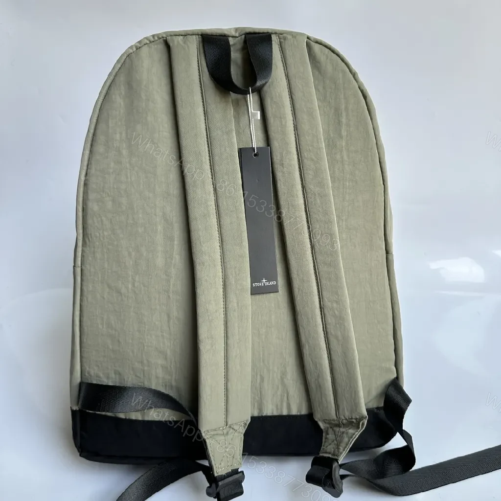 View 5 of Olive Stone Texture Backpack: Durable Everyday Carrier