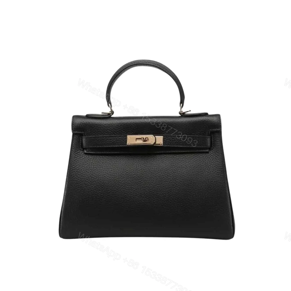 Hermes Kelly Togo Handbag Black 25Cm — view 1