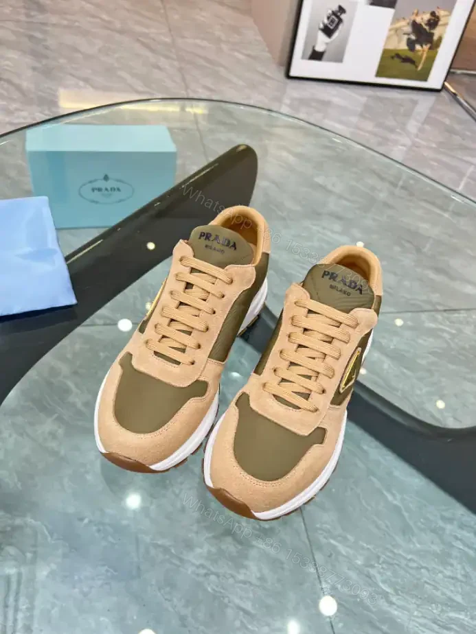 View 2 of PRAX 01 DELAVÉ SUEDE AND RE-NYLON SNEAKERS – PRD046