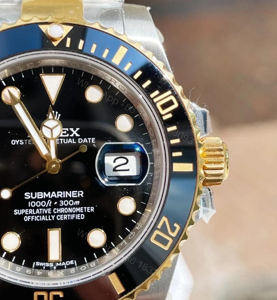View 5 of VSF FACTORY 1:1 Rolex Submariner 116613 LN SS/YG Best Edition Black Ceramic 904L Steel VS3135