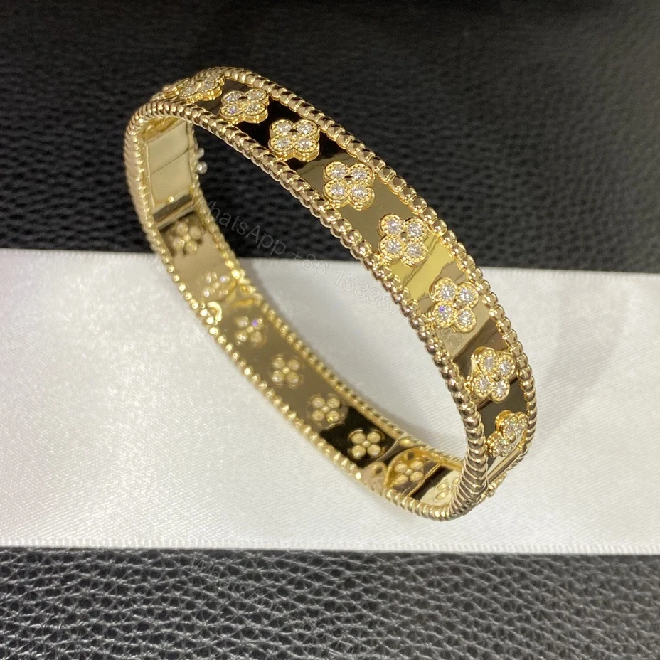 View 4 of 高仿首飾VanCleef&Arpels*RO3YB00萬花筒手鐲寬版黃金款