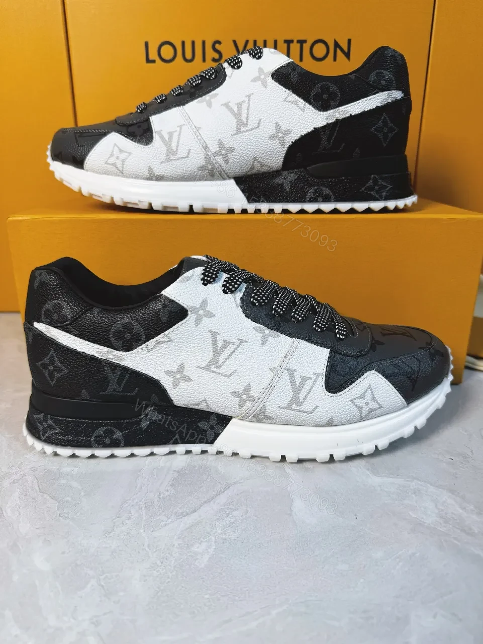 View 5 of Monochrome Wave Runner: Luxe Monogram Sneaker, All-Day Comfort