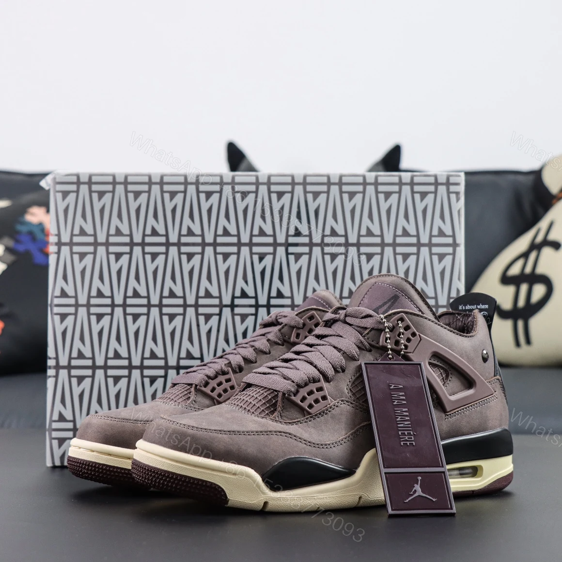 Air Jordan 4 Retro x A Ma Maniére “Violet Ore” Reps — view 1