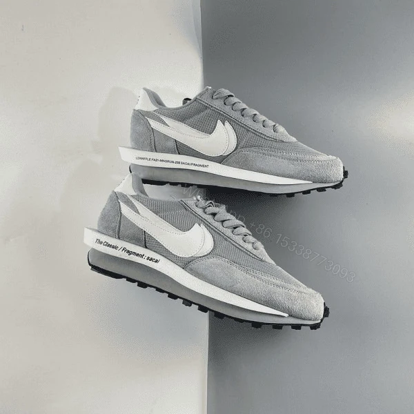 View 2 of LDWAFFLE X SACAI X FRAGMENT LIGHT SMOKE GREY SNEAKER – NK001