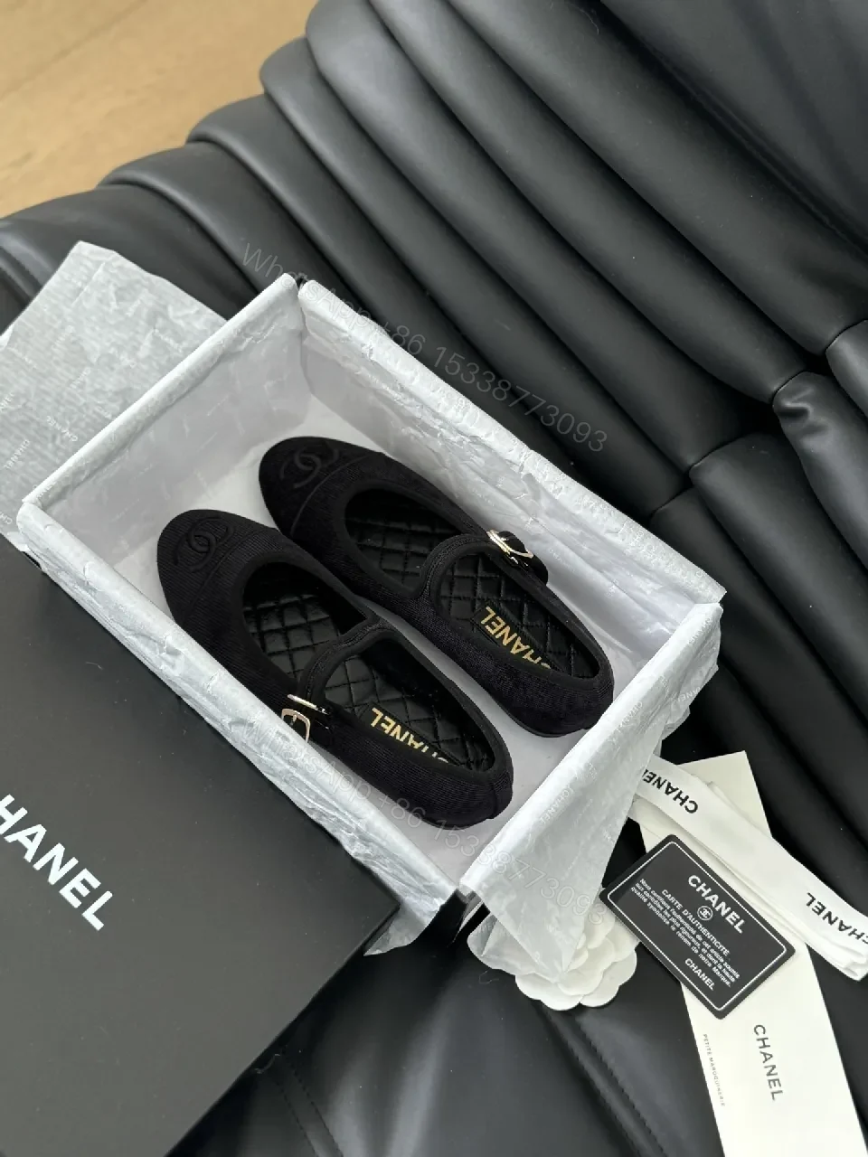 View 5 of Knit Mary Jane Flats - Luxe Black, Subtle Logo, Comfort