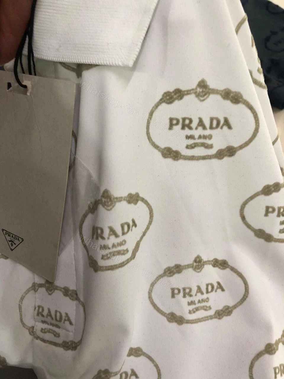 View 4 of First Copy PRADA Premium Imported Fabric Polos