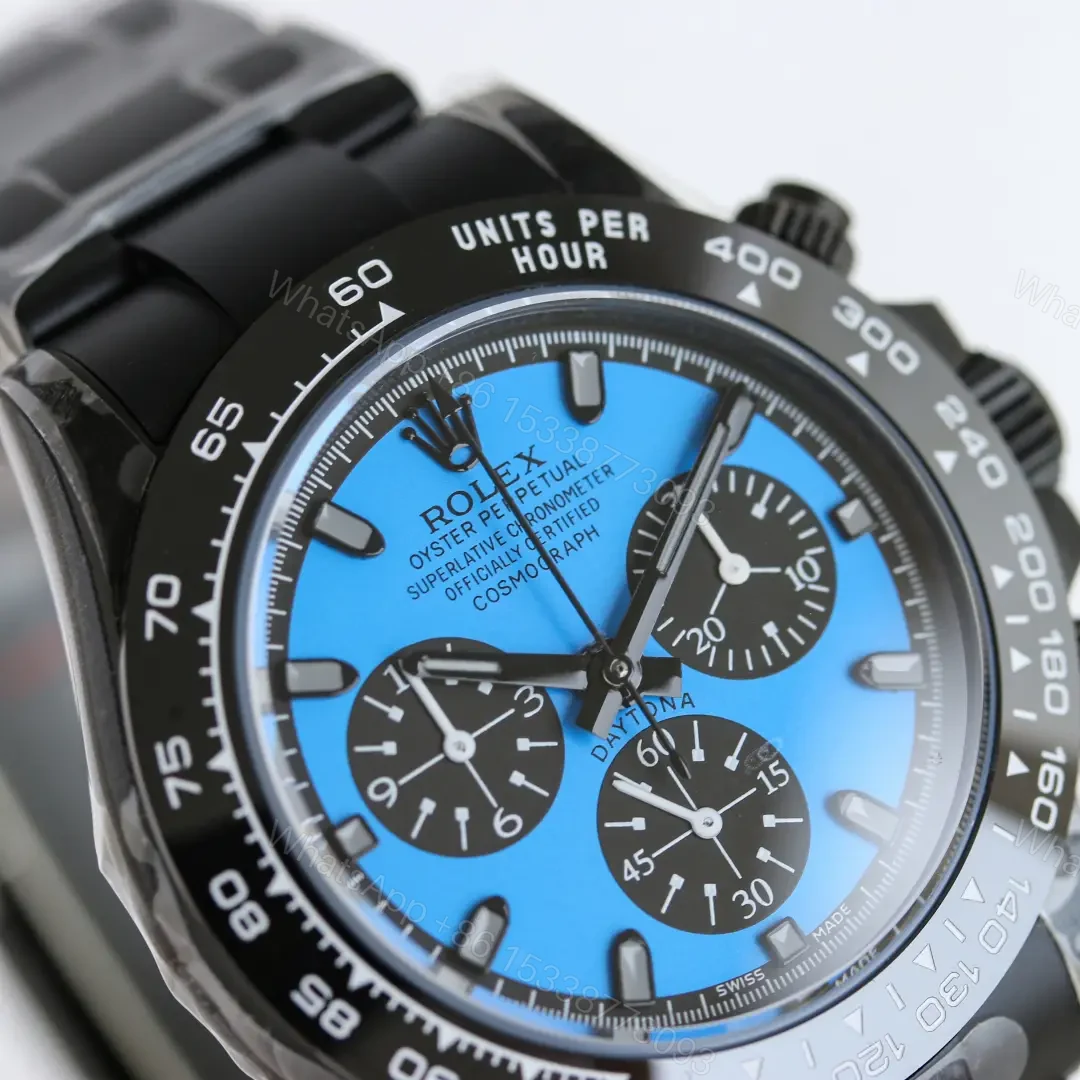 View 4 of Rolex Daytona Blue Dial 40mm Black Oyster Bracelet Stunning Edition ROLEX-DAYTONA-BLU-BLK-40
