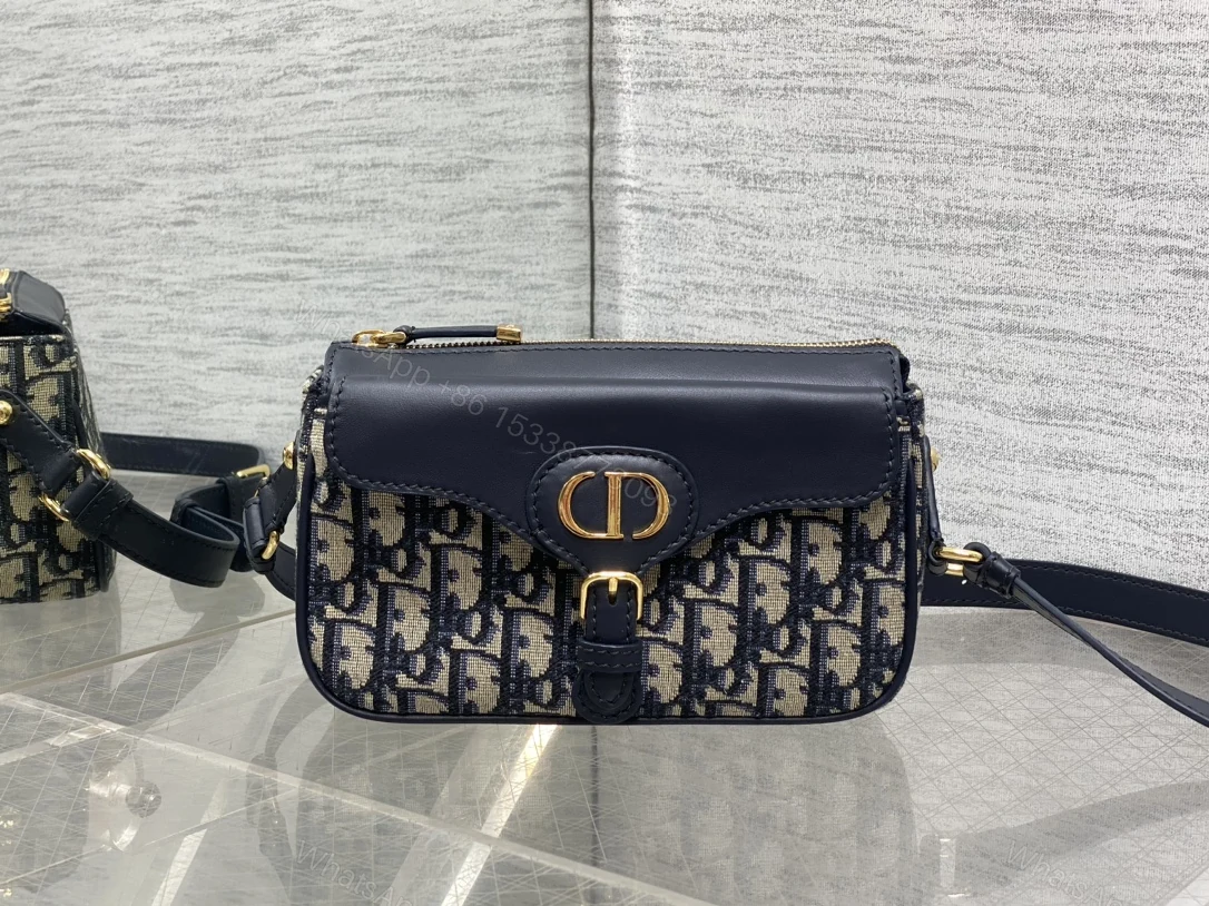 Dior高仿CD30 Montaigne 女士斜背小包 織布拼皮細節款 — view 1