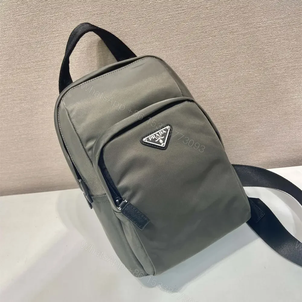 View 2 of 高仿Prada*RE-Nylon系列2VZ116尼龍男士胸包灰色免檢版