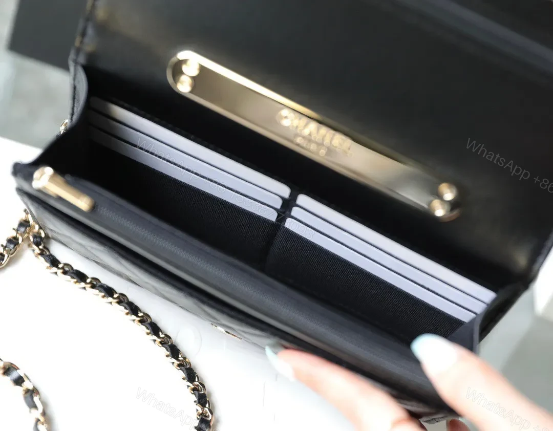 View 6 of Chanel Woc Handbags Lock Silver Mix Handle Leather 19x12cm