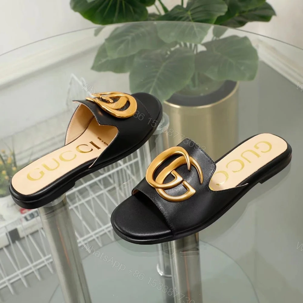 View 3 of Gucci Princetown GG Slippers Black