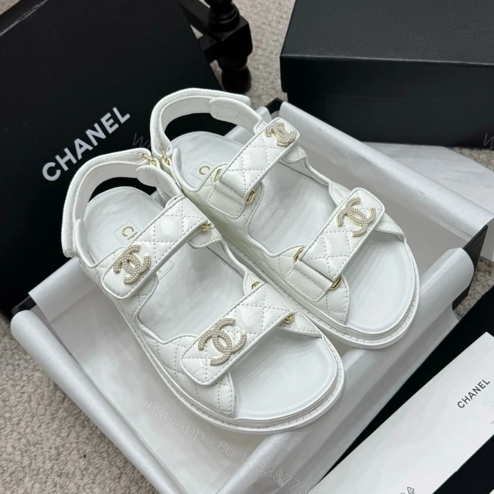 View 2 of CHANEL SANDAL SHINY WHITE G35927 B20276 U0451