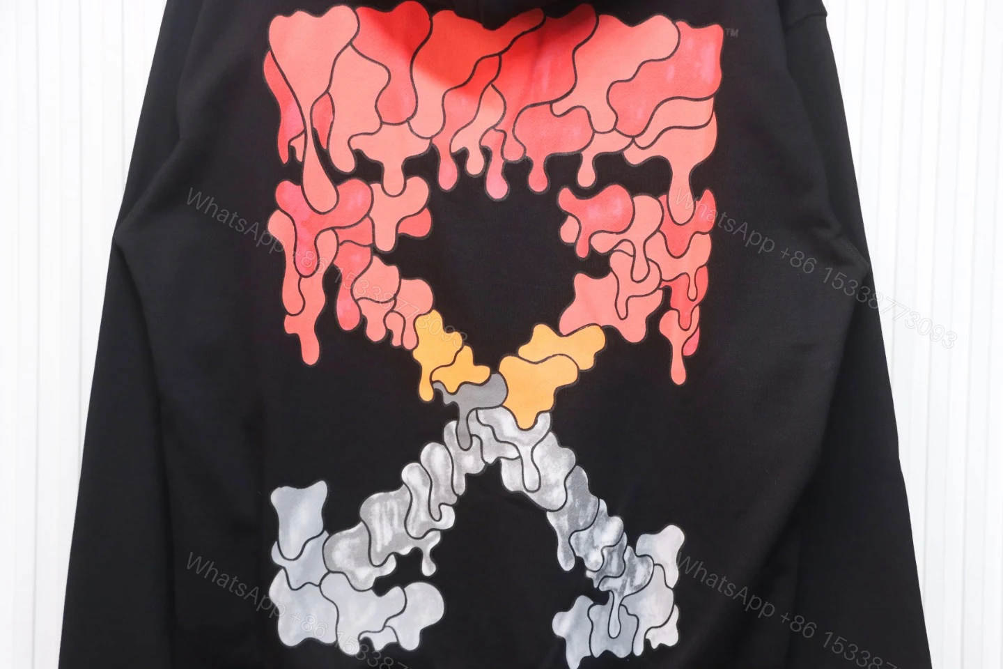 View 9 of Off-white Red and Gray Melted Arrow Hoodie