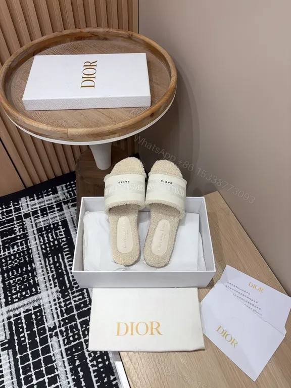 View 2 of Chic BouclÃ© Textured Sandals â€“ All-Day Comfort Slides