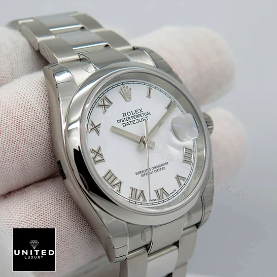 View 10 of Rolex Oyster Perpetual Datejust White Dial 116200 Replica