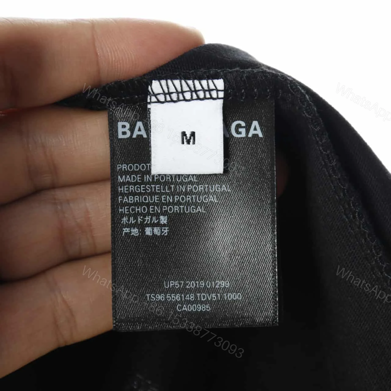 View 5 of BALENCIAGA CROWN EMBROIDERED BLACK T SHIRT