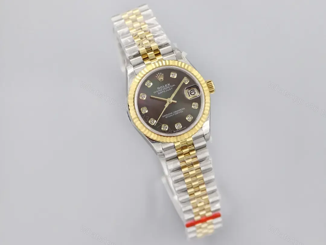 View 2 of Rolex Datejust 36 Rolesor Yellow Domed Jubilee Brown Dial116203-0181