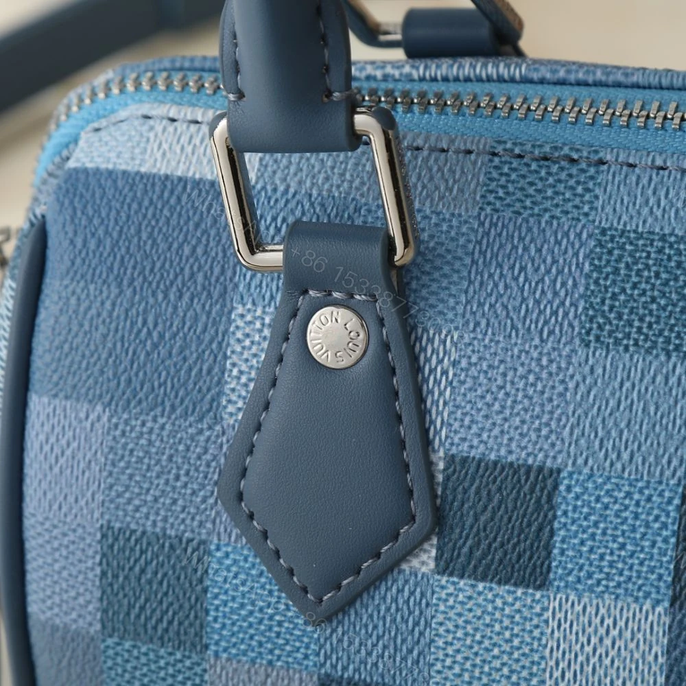 View 9 of Louis Vuitton Speedy 18 Bandoulière Blue 18Cm M29050