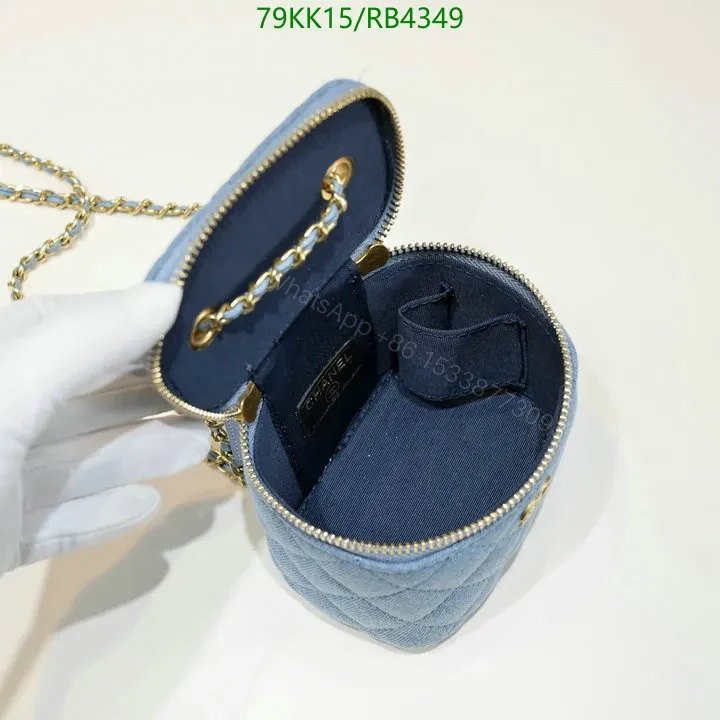 View 8 of Chanel Mini Cube Pearl Crush Vanity Bag in Sky Blue GQ932 – Vibrant Color Expressions