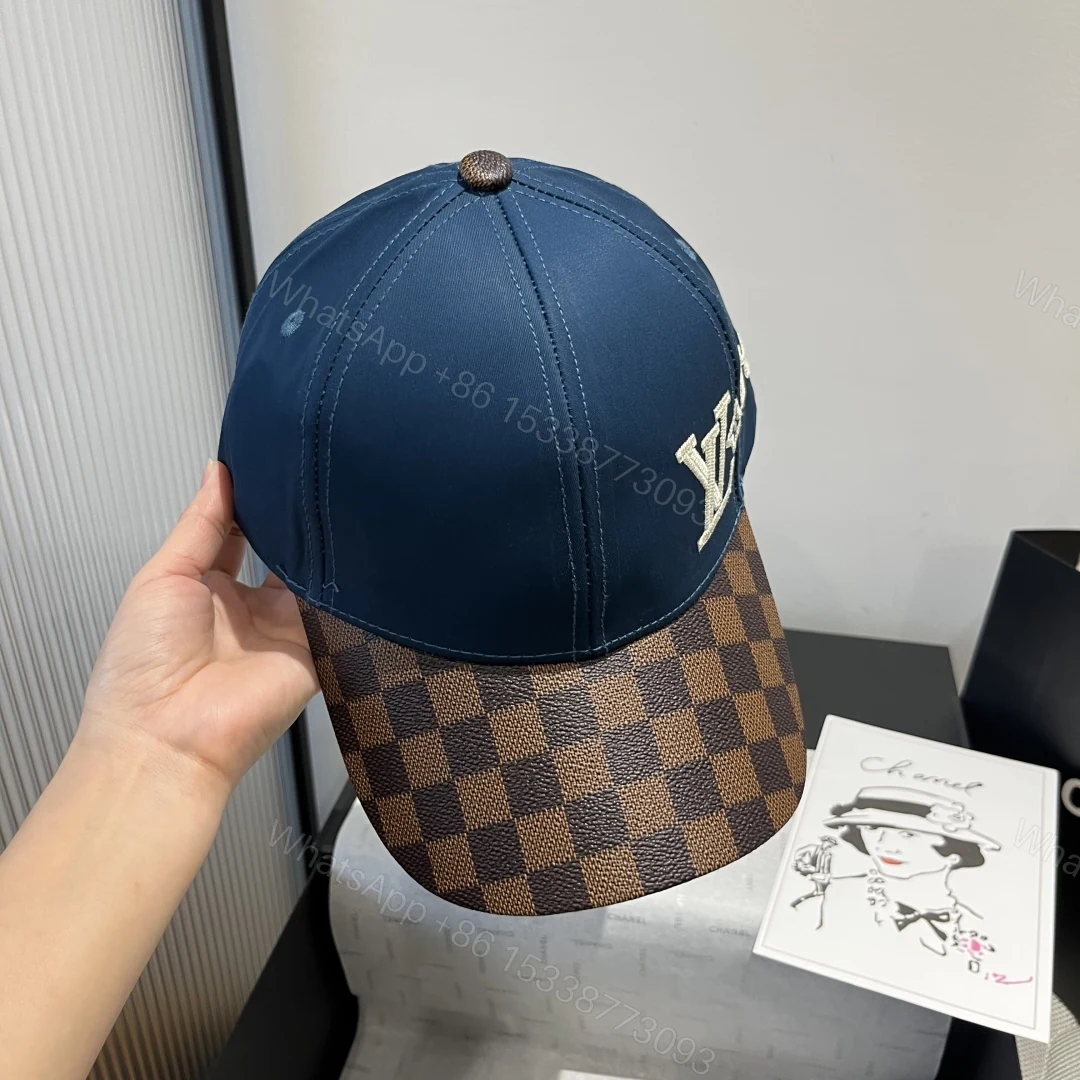 LV 高仿棋盤格拼接棒球帽 經典Monogram拼色設計 — view 1