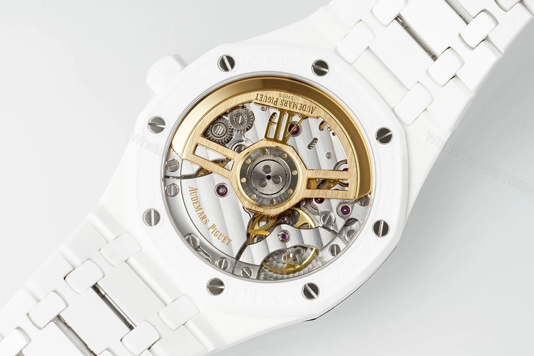 View 4 of Audemars Piguet Royal Oak 15500 White Ceramic 41mm Blue Dial APSF A4302 Super Clone