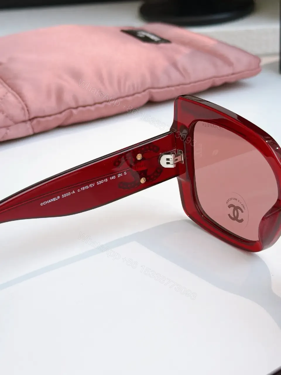 View 4 of Chic Square-Frame Sunglasses with Gold Accents – Statement Pair