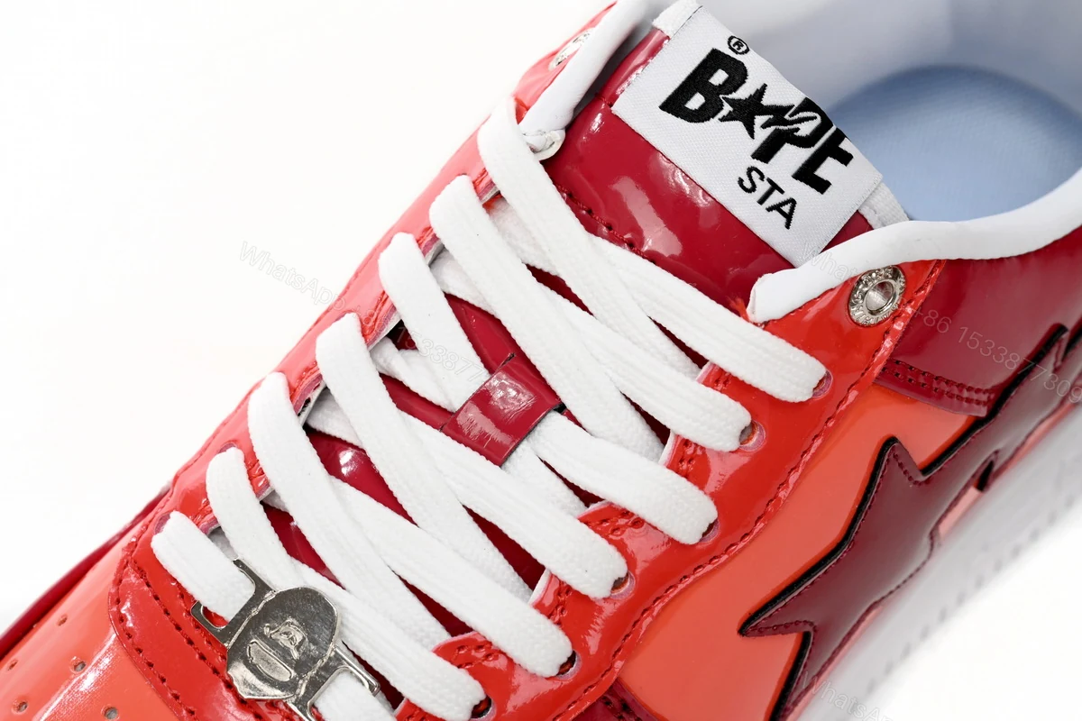 View 8 of Ape Bape Sta Low White Dark Red Mirror Surface 1H20 191 046
