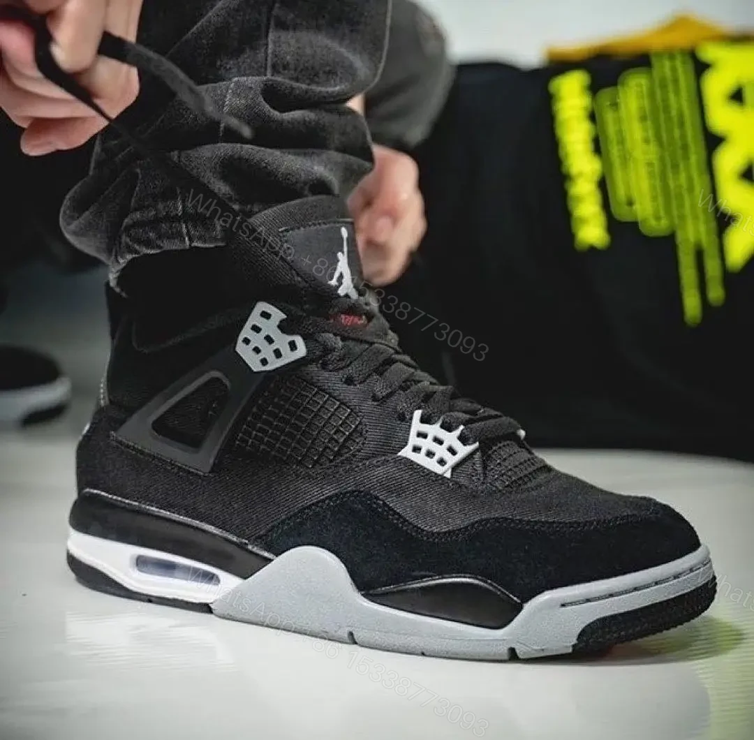 Air Jordan 4 Black Canvas — view 1