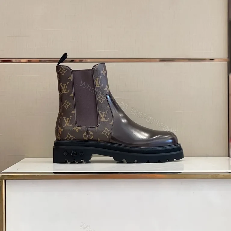 View 4 of Monogram Chelsea Boots: Bold Comfort, Luxury Leather Toe