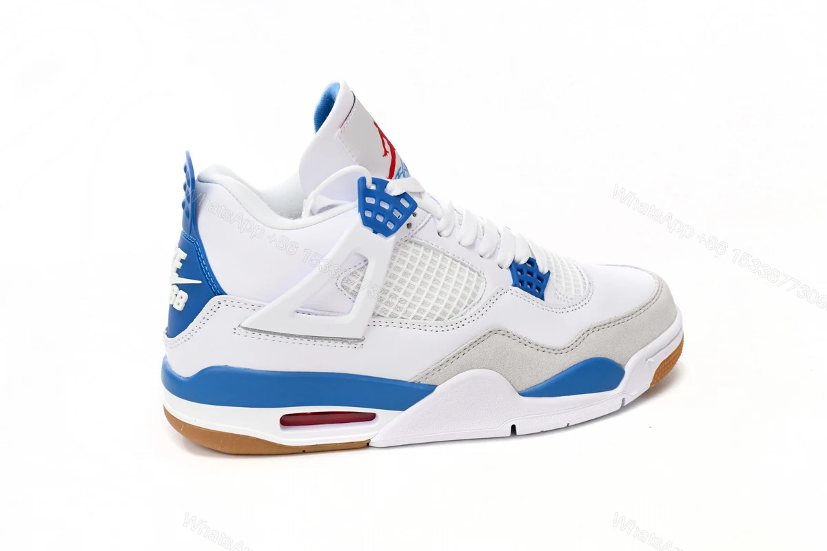 View 9 of Nike SB x Air Jordan 4 White Blue DR5415-104 (Top Quality)