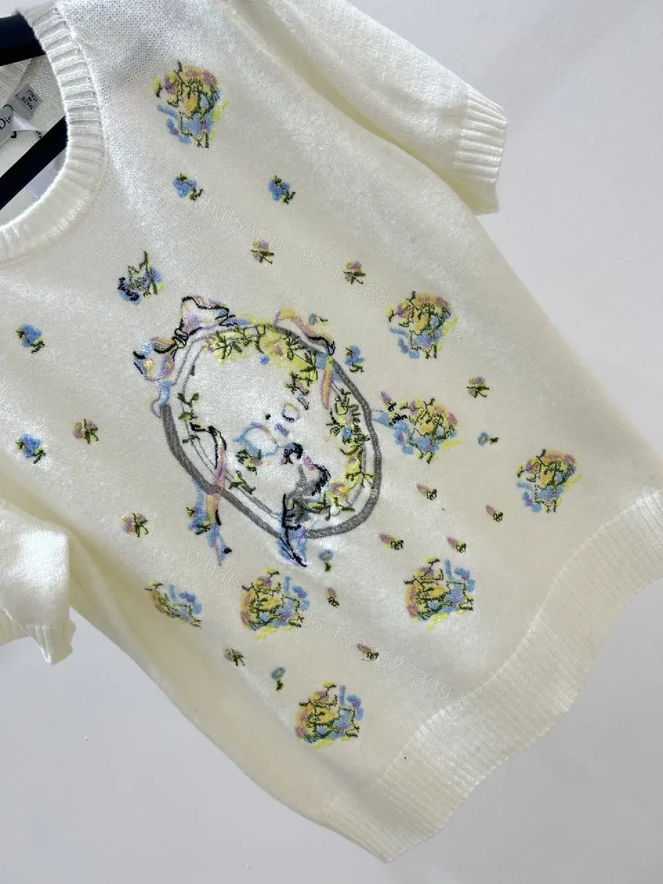 View 2 of Textured Floral Knit: Casual Luxury Knitwear Dressy Top