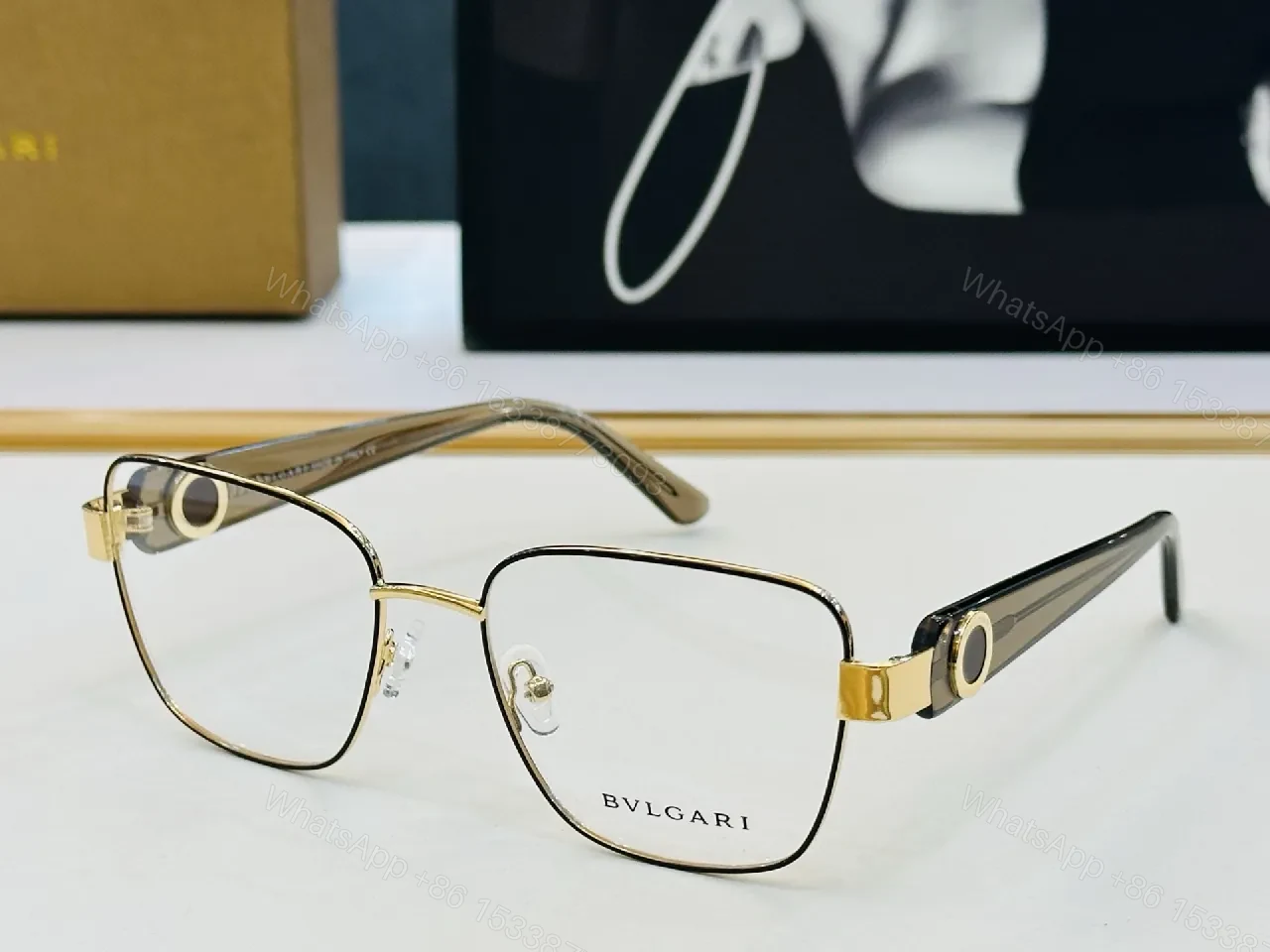 View 5 of Gold-Black Oval Eyewear: Premium Italian Craftsmanship