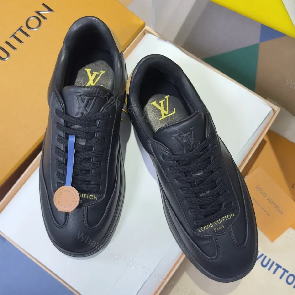 View 8 of Black Calf Leather Low-Top Sneakers Minimal Luxury Detail