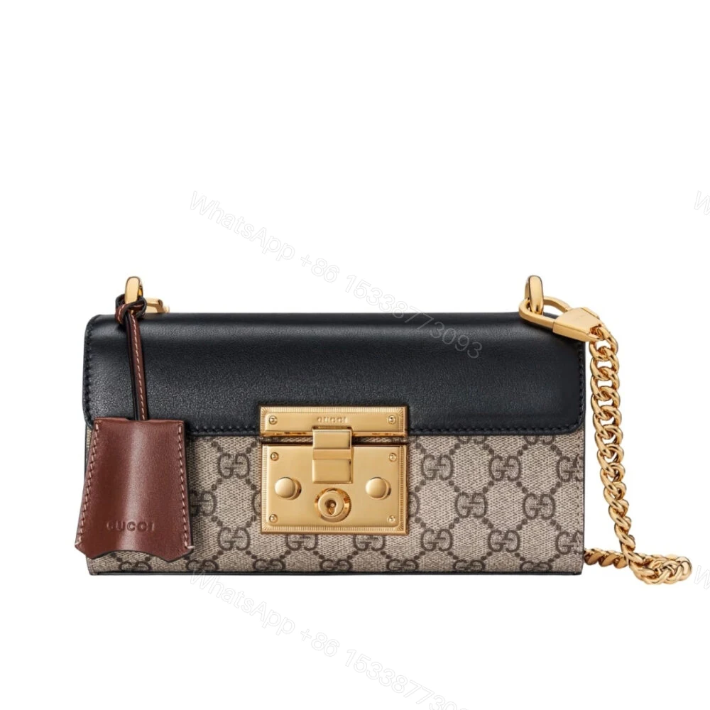 Gucci Padlock Small Shoulder GG Supreme Canvas Black 22Cm ‎735103 KLQJG 9785 — view 1