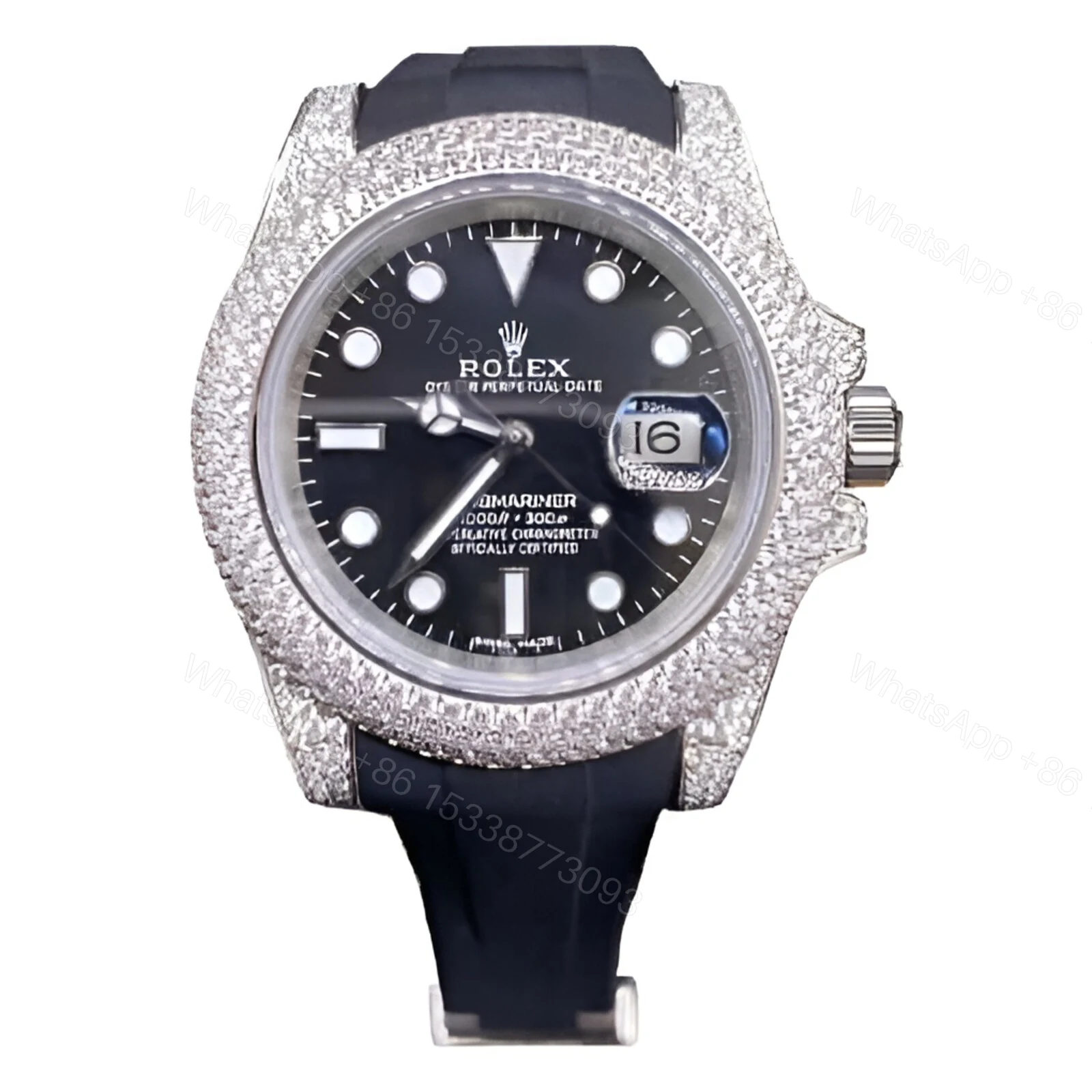 Rolex Submariner 116336 Black Dial Diamond Bezel Replica — view 1