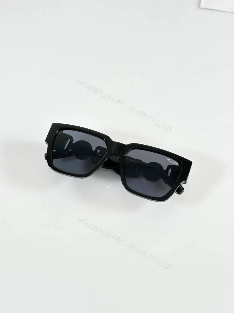 View 3 of First Copy Versace 4483 Gold Black Sunglasses