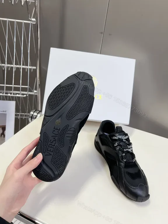 View 5 of Black Velocity Runner: Versace-Inspired Luxury Sneaker