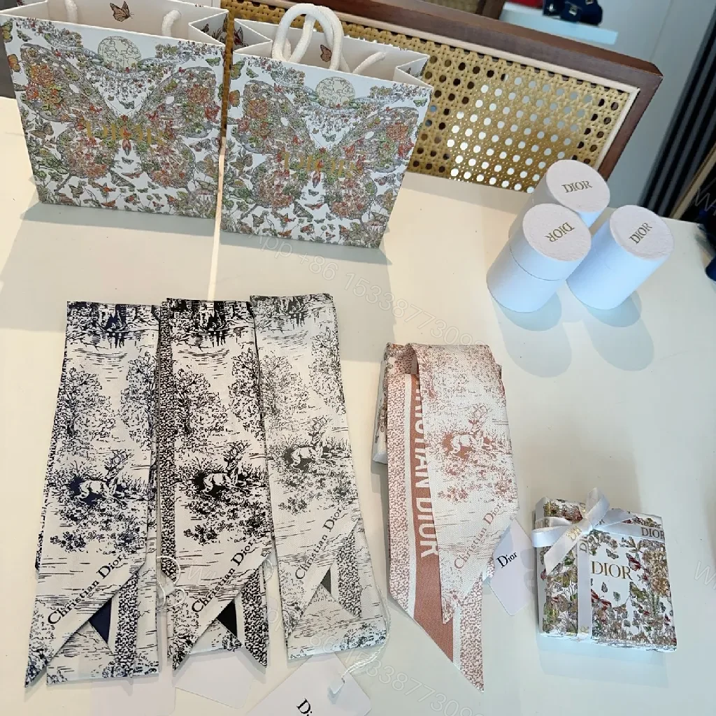 View 4 of Elegant Multi-Texture Accessory Set: Luxe Dior-Inspired Details