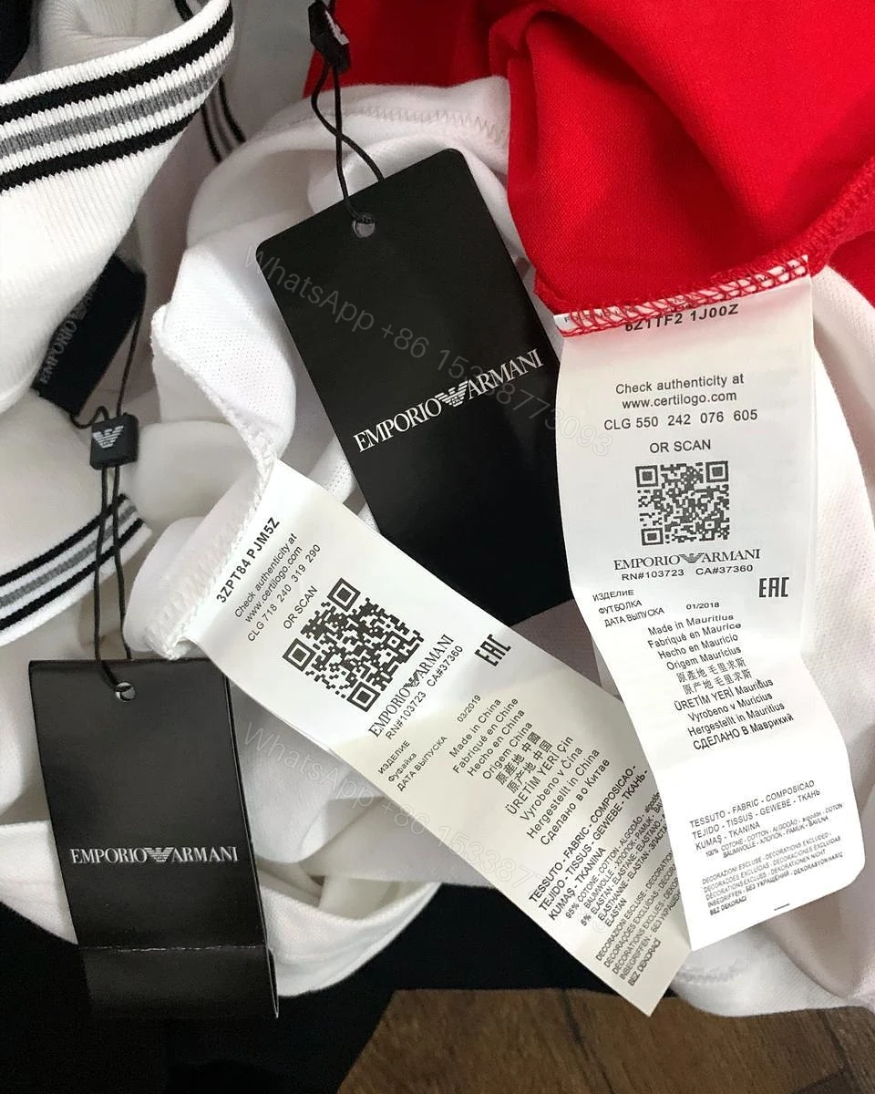 View 5 of First Copy Armani Imported Lycra Polos for Men