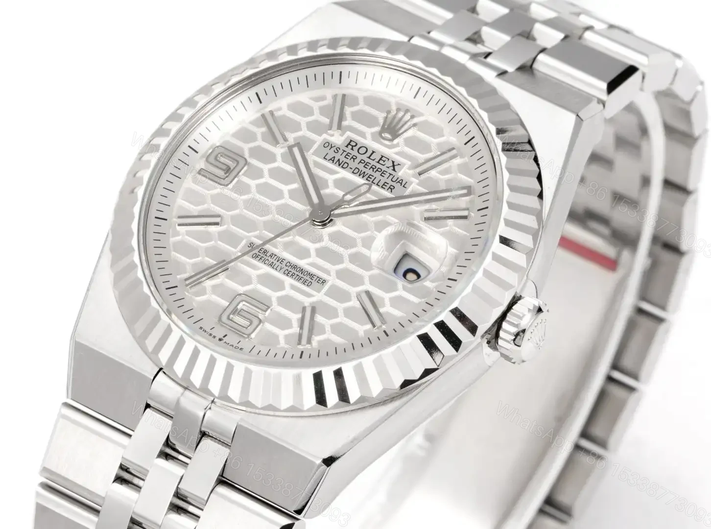 View 3 of Rolex Land-Dweller 36 Oystersteel White Gold Flat Jubilee 127234-0001