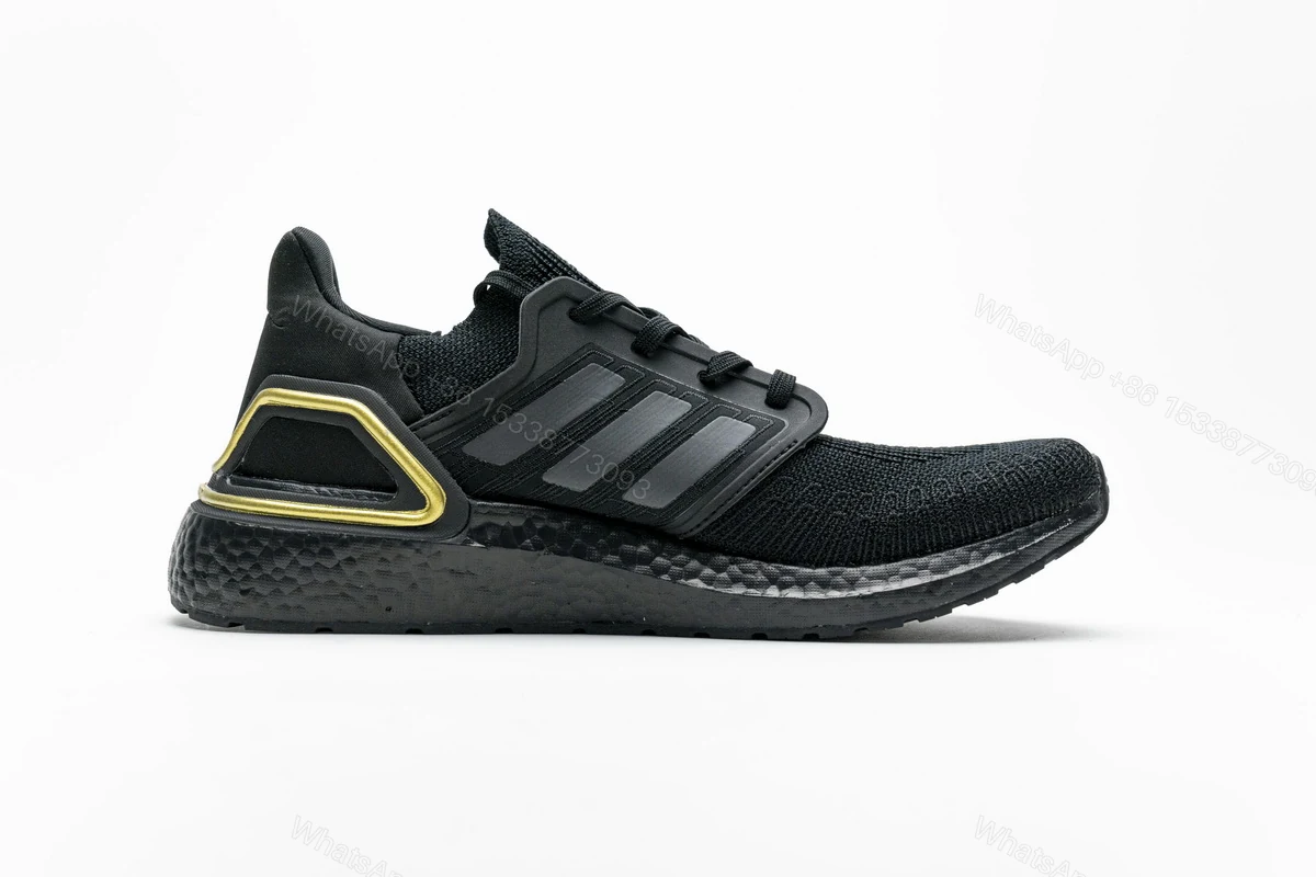 View 2 of Adidas Ultra Boost 20 Core Black Gold Metallic EG0754