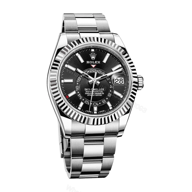View 2 of Rolex Sky-Dweller 326934 Super Clone : Steel White Gold Black Dial 42mm