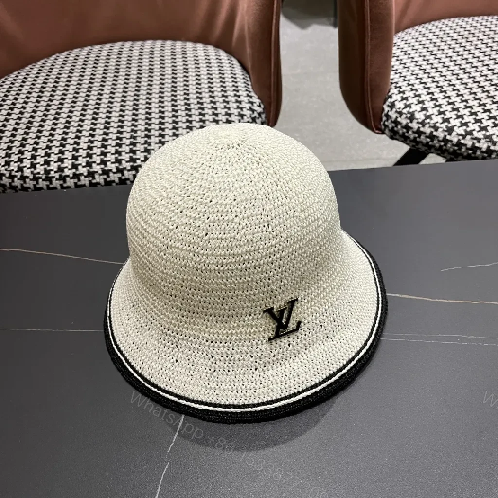 View 6 of Chic Straw Bucket Hat with Subtle Luxury Accent
