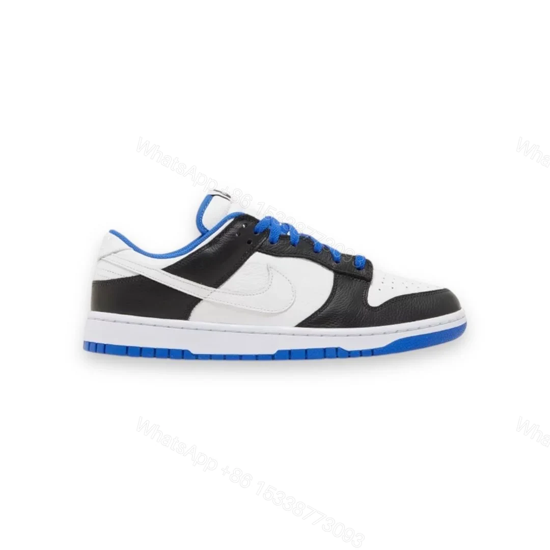 Nike Dunk Low White Black Game Royal — view 1