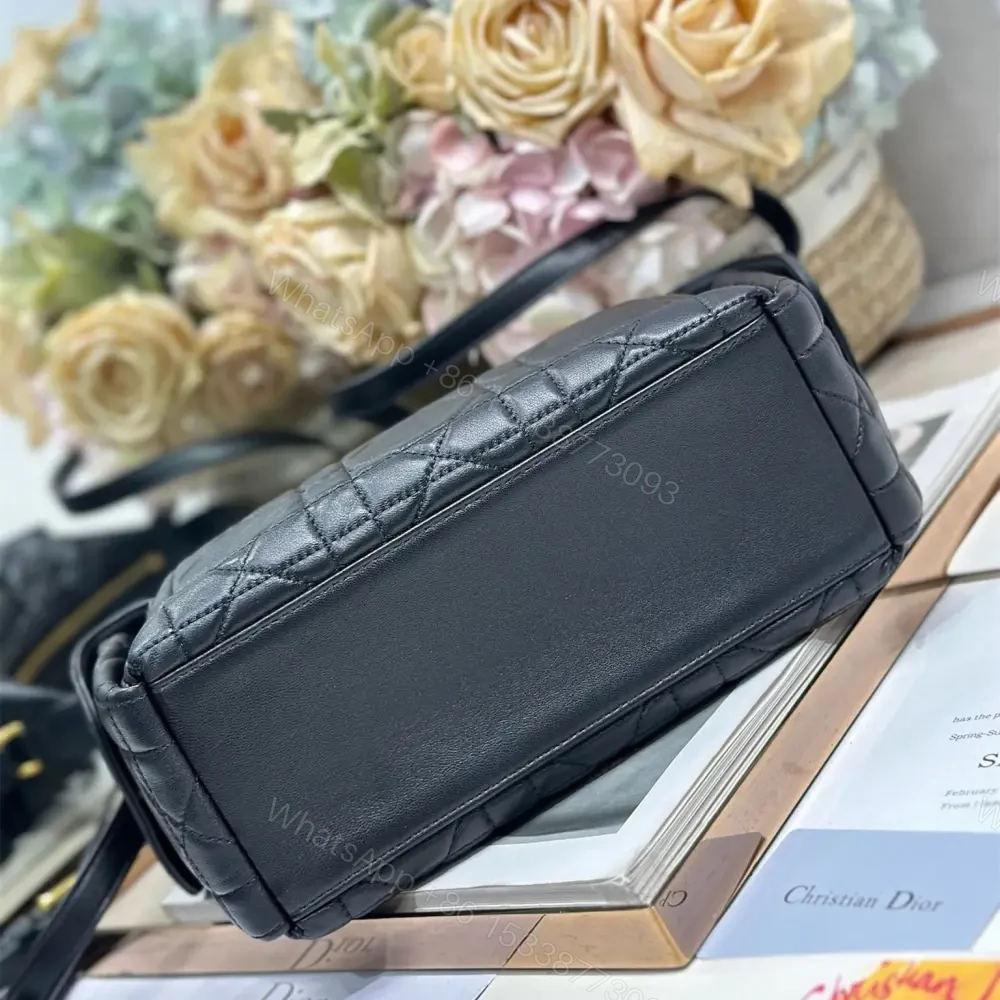 View 5 of 高仿Dior*D-Dream系列M632M900小羊皮單肩包中號黑色免檢版