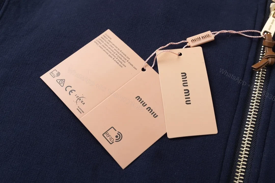 View 7 of Minimalist Navy Zip Hoodie—Cotton Blend, Modern Fit, Logo Accent, Hoodie