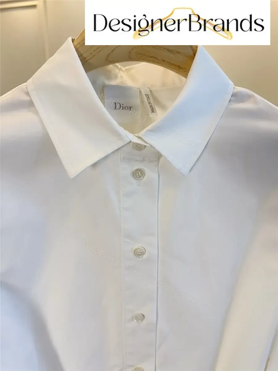 View 5 of Dior White Pure Cotton Poplin Ruffled Dress